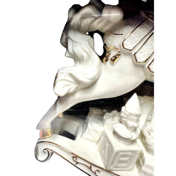Classic Noel Porcelain Musical Rocking Horse with 24k Accents-New in Box! - Picture 4 of 9
